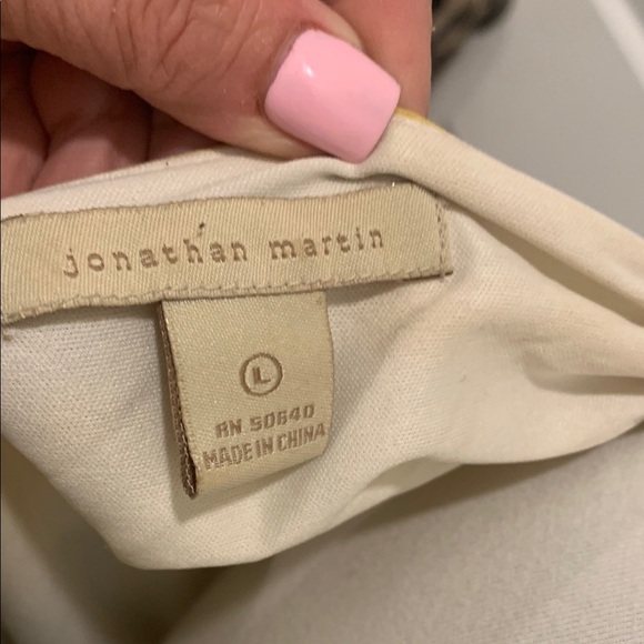 Jonathan Martin Yellow White Sheer Floral Tie Neck Sleeveless - Picture 2 of 3